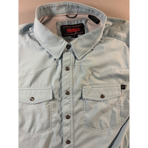 Rock & Roll Denim Other - Rock & Roll Denim Western Shirt Mens Small Blue Short Sleeve Snap BMN3S02400